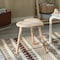 Vintiquewise Decorative Antique Heart Shaped Natural Wooden Accent Stool, Classic Room Decoration QI004379 - alternate 4